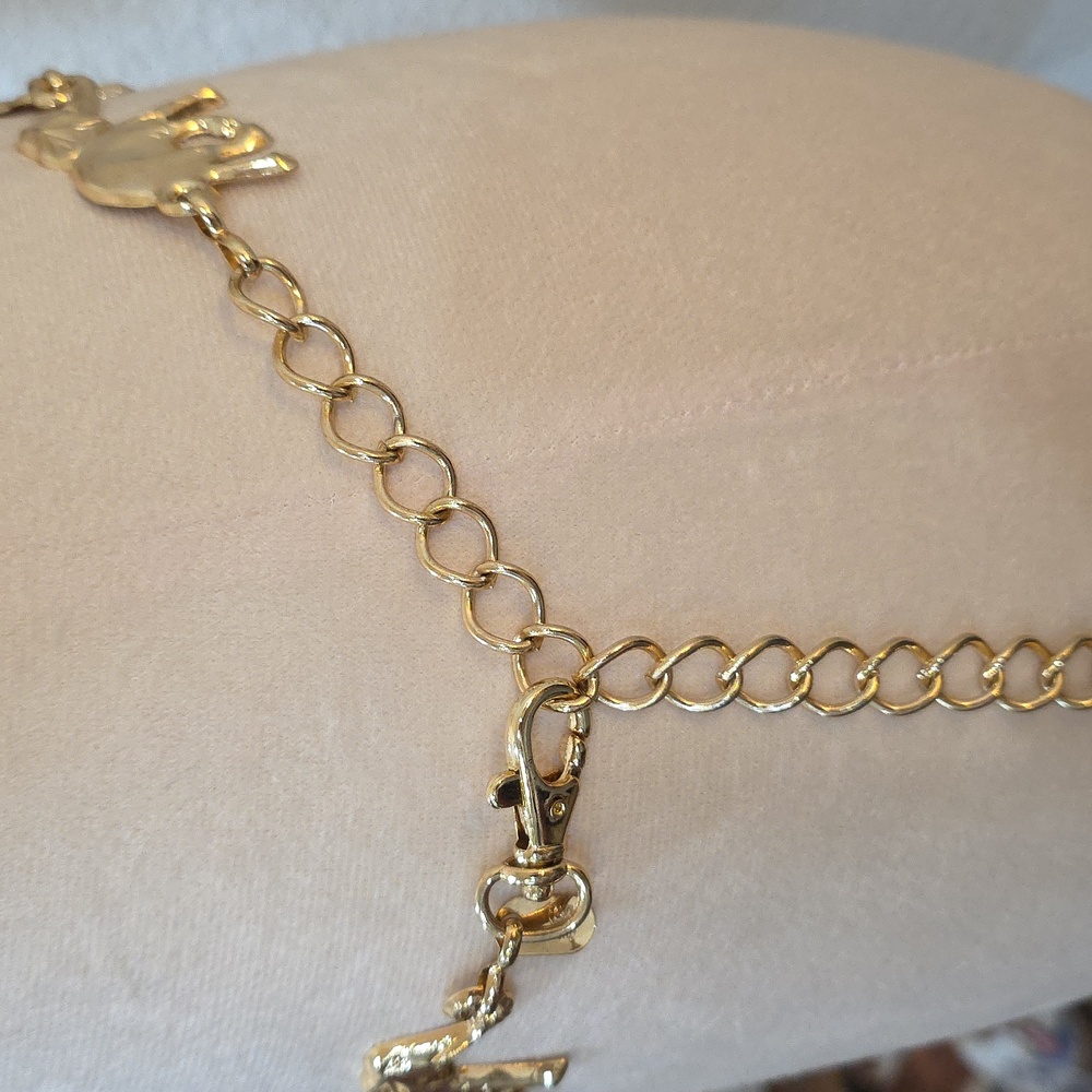 Vintage Gold Elephant Chain Belt 46" Long - Picture 2 of 9